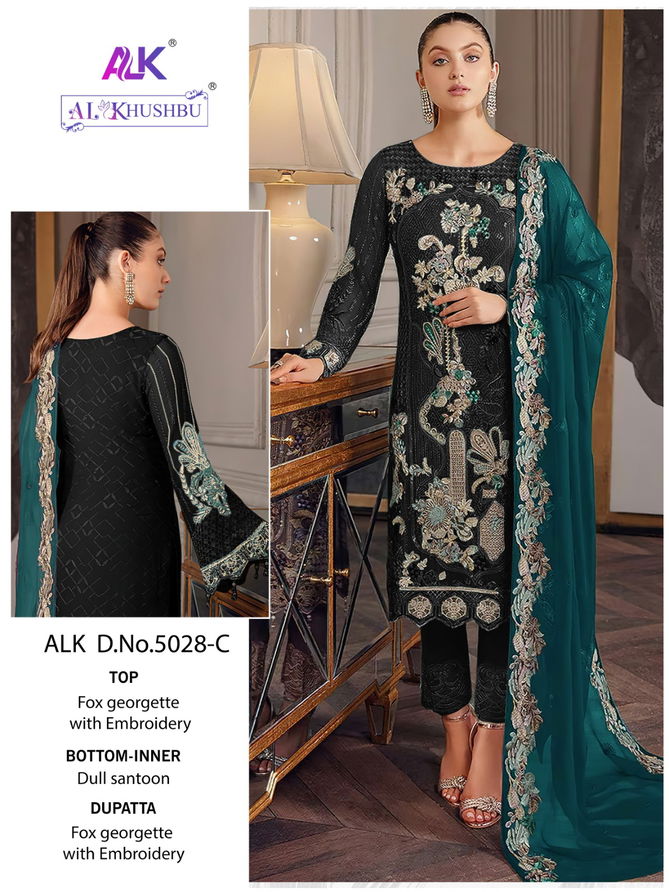 5028 A To D By Alk Khushbu Georgette Pakistani Suits Wholesale Market In Surat